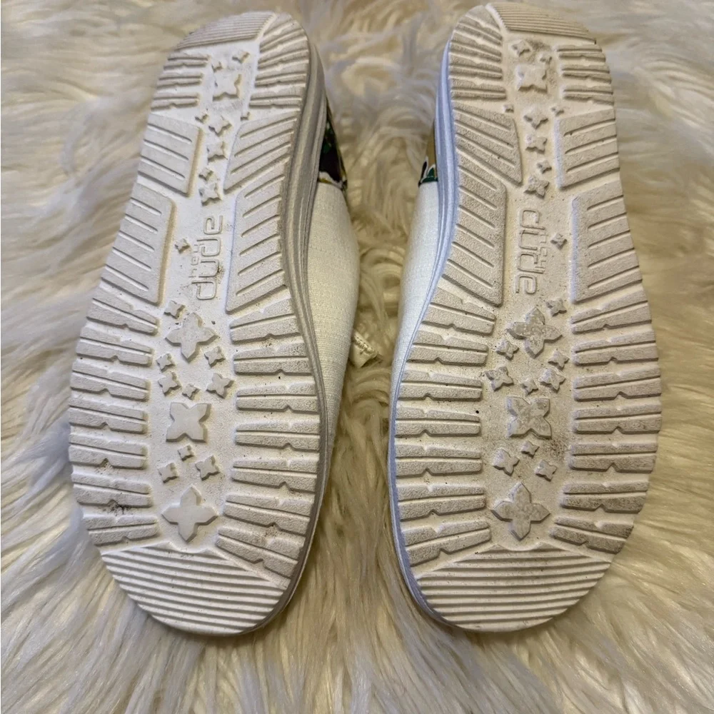 Hey Dude White and Multicolor Slip-On Shoes - Picture 3 of 3